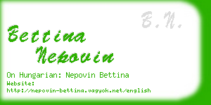 bettina nepovin business card